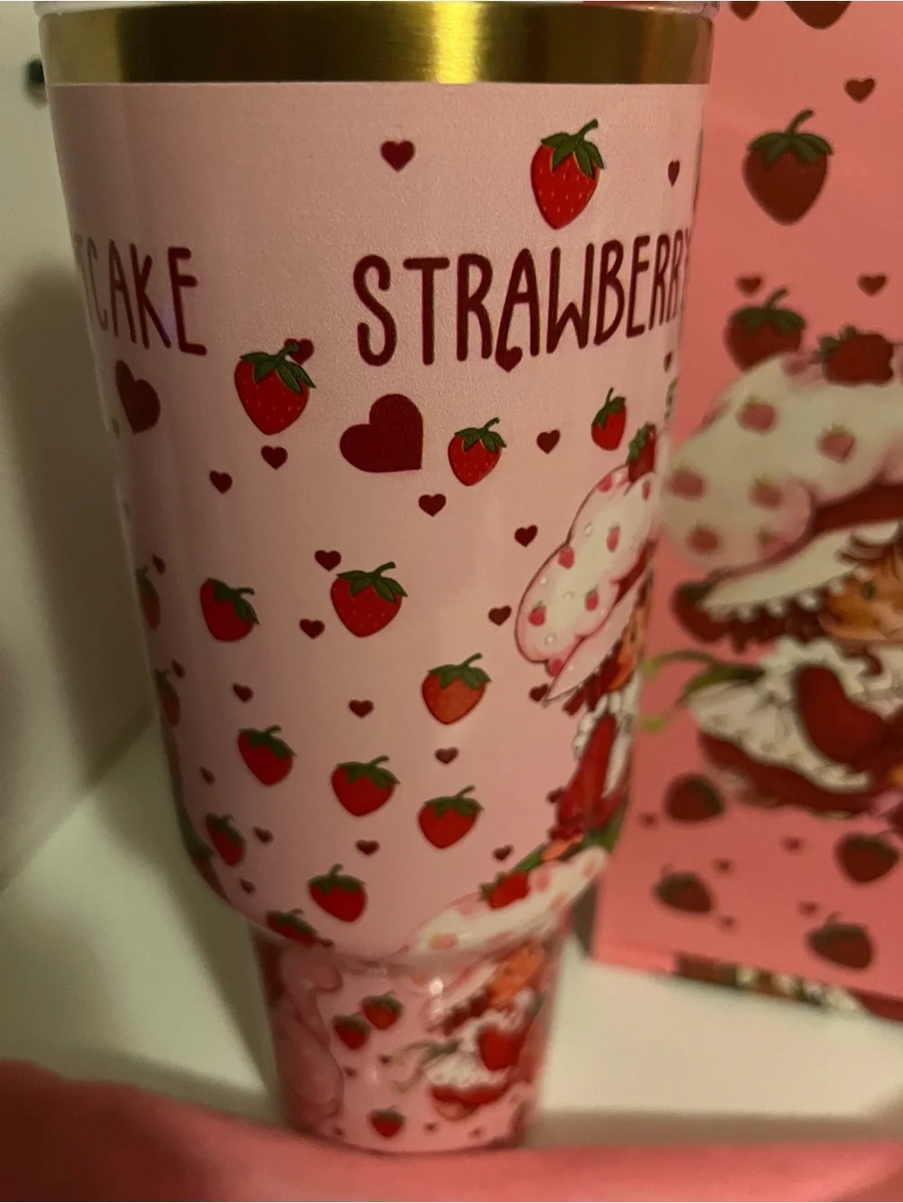 Strawberry Shortcake 40oz Quencher NWT Pink Tumbler - Picture 4 of 6